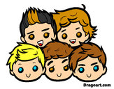 Dibujo One Direction 2 pintado por skelita1D