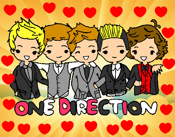 Dibujo One direction pintado por 1Dpasion