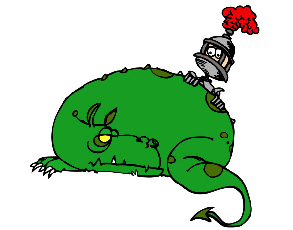 Dibujo San Jorge y el dragón pintado por Rattlehead