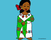 Dibujo Señora maya pintado por lilima