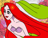 Dibujo Sirenita Ariel pintado por jasle