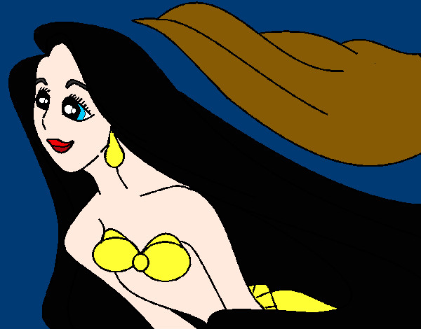 Dibujo Sirenita Ariel pintado por charito
