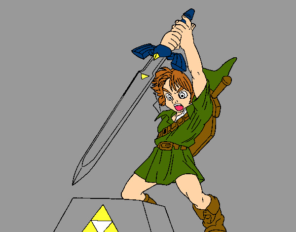 Dibujo Zelda pintado por Haruyuki