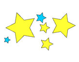 Dibujo 6 estrellas pintado por anyumir