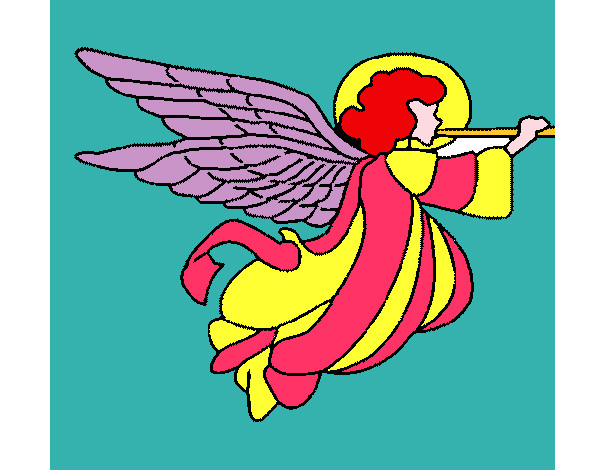Dibujo Ángel con grandes alas pintado por dayesty