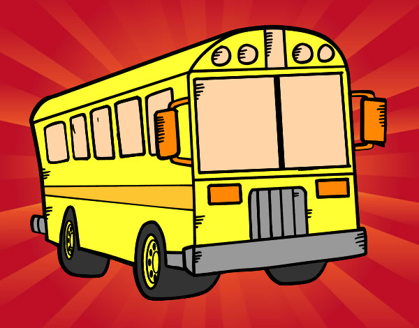 Dibujo Autobús del colegio pintado por pacocarpa