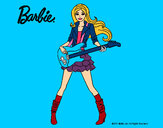 Dibujo Barbie guitarrista pintado por alitosis