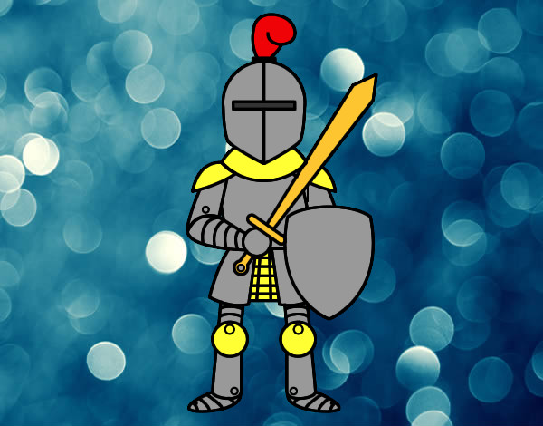 Dibujo Caballero con espada y escudo pintado por Judith5201