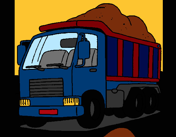 Dibujo Camión de carga 1 pintado por Baes