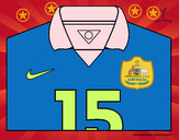 Dibujo Camiseta del mundial de fútbol 2014 de Australia pintado por carratala