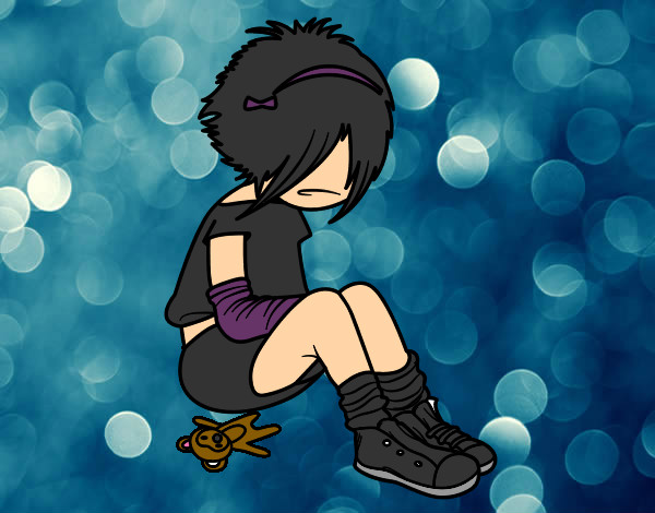 Dibujo Chica EMO pintado por janevsjeff