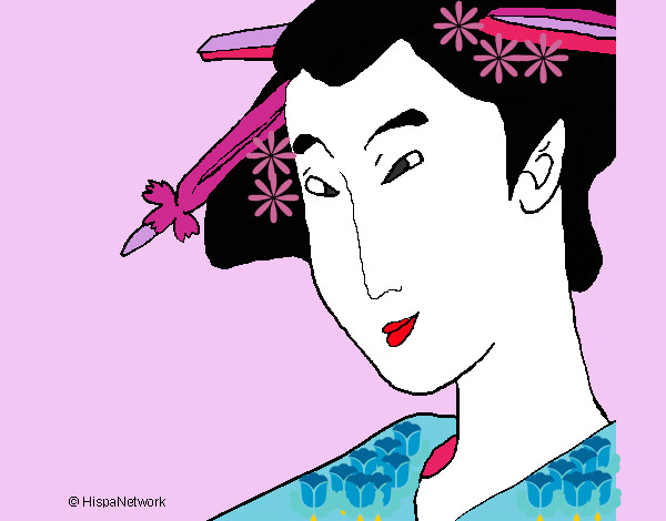 Dibujo Geisha  pintado por Opuntia