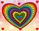 Dibujo Mandala corazón pintado por Ala03