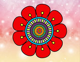 Dibujo Mandala en forma de flor pintado por iluchy