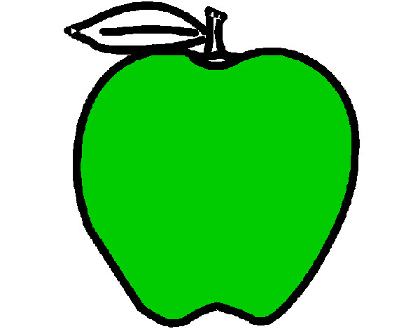 Dibujo manzana pintado por elihu