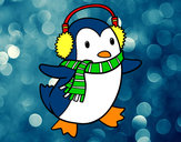 Dibujo Pingüino con bufanda pintado por Paco13