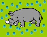 Dibujo Rinoceronte 2 pintado por jesuscebra