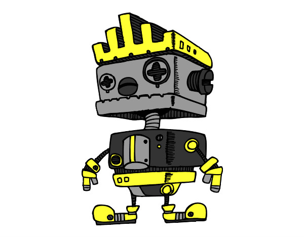 Dibujo Robot con cresta pintado por unpoeta