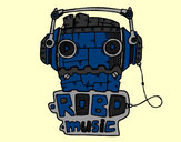 Dibujo Robot music pintado por unpoeta