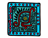 Dibujo Símbolo maya pintado por dayesty