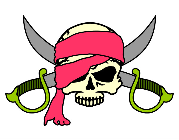 Dibujo Símbolo pirata pintado por manolisol