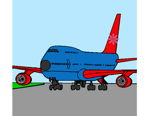 Dibujo Avión en pista pintado por marcosagus