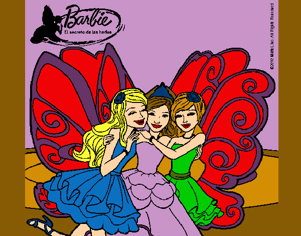 Dibujo Barbie y sus amigas en hadas pintado por kittylove