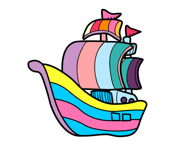 Dibujo Barco de corsarios pintado por yolandab