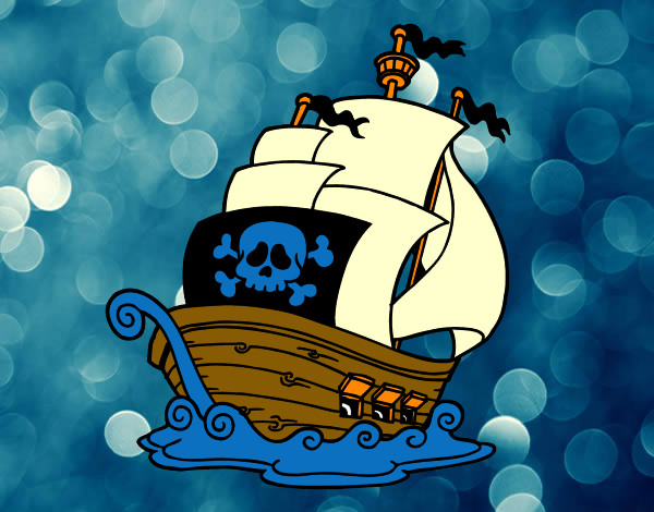 Dibujo Barco de piratas pintado por gisbler