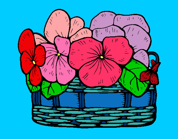 Dibujo Cesta de flores 12 pintado por divahotmal