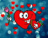 Dibujo Corazón con caja de bombones pintado por sandiego3