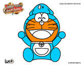 Dibujo Doraemon feliz pintado por ARMANDITO