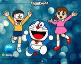 Dibujo Doraemon y amigos pintado por maylop