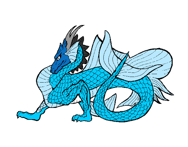 Dibujo Dragón de mar pintado por joa12