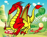 Dibujo Dragón elegante pintado por yohendy