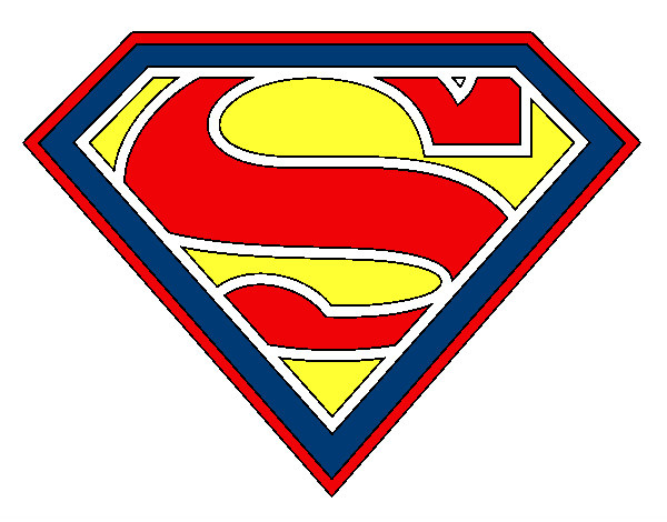 Dibujo Escudo de Superman pintado por SUPERFLASH