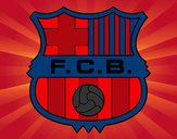 Dibujo Escudo del F.C. Barcelona pintado por valeria21