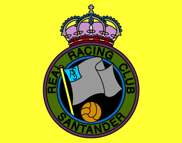 Dibujo Escudo del Real Racing Club de Santander pintado por simoncito