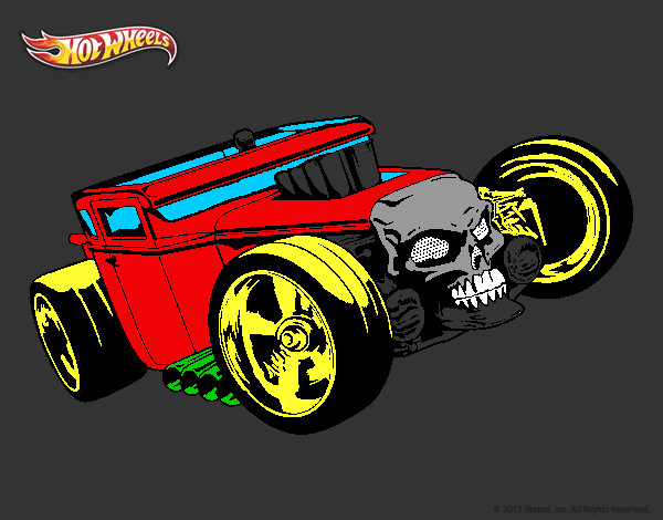 Dibujo Hot Wheels Bone Shaker pintado por july123