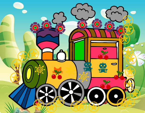 Dibujo Locomotora de vapor pintado por alejosamu