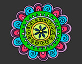 Dibujo Mandala alegre pintado por colaura