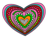 Dibujo Mandala corazón pintado por CLEOPATRA4