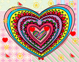Dibujo Mandala corazón pintado por Luciany