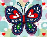 Dibujo Mandala mariposa pintado por sandiego3