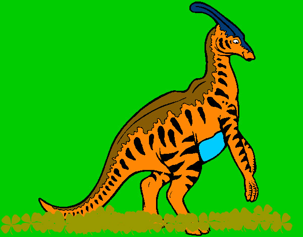 Dibujo Parasaurolofus con rayas pintado por gokuss3