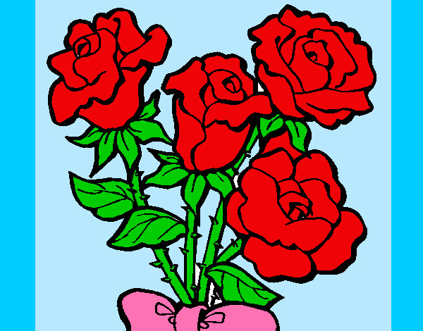 Dibujo Ramo de rosas pintado por Fatimaciel
