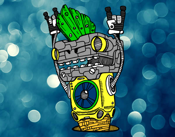 Dibujo Robot Rock and roll pintado por sandiego3
