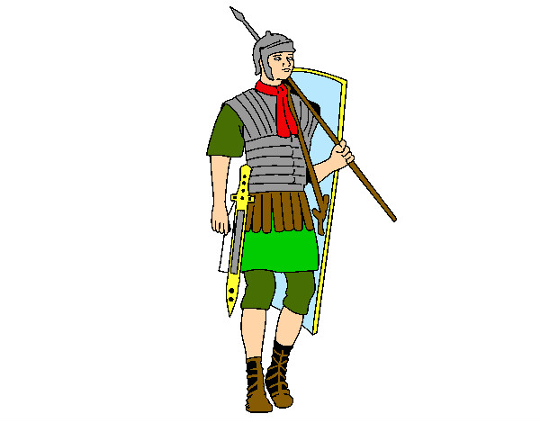 Dibujo Soldado romano pintado por hernanbiaz