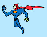 Dibujo Superhéroe poderoso pintado por fffffffaby