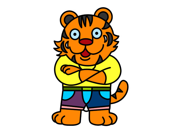 Dibujo Tigre vestido pintado por Giusse